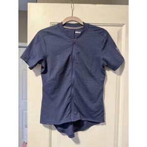 REI Co-Op Men’s Junction Cycling Jersey Full Zip Short Sleeve Blue, Size Small